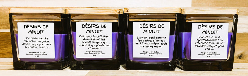 Bougie d’ambiance érotique Aménôra – Désirs de Minuit | Soirée Coquine | Soirée Coquine | $17.99