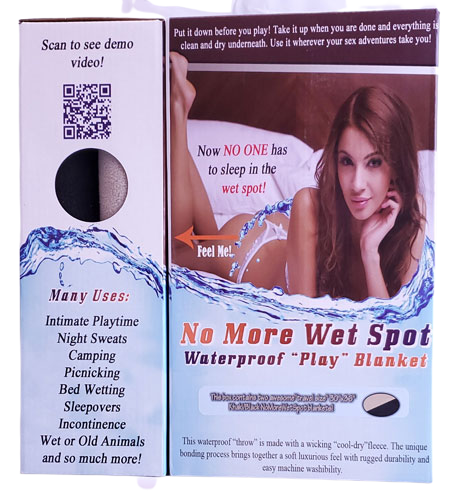 Couverture étanche Splash dry No More Wet Spot - 2 petits - Soirée Coquine